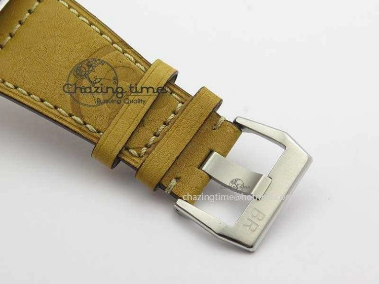 Sustainable BR 03-92 SS Desert Type 42MM Gray Dial On Leather Strap MIYOTA 5238