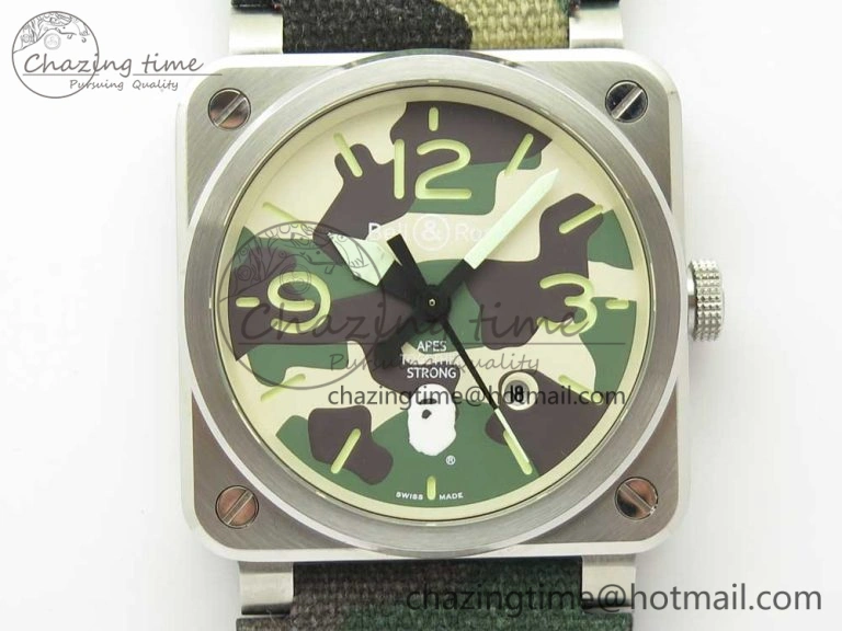 FastDry BR 03-92 Steel 1:1 Best Edition Camouflage Apes Dial on Camouflage Nylon Strap MIYOTA 9015 V 5179