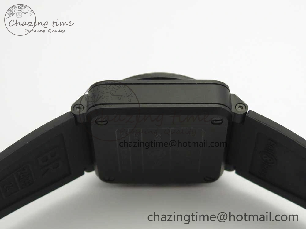 BR 03-94 Chrono PVD Black Dial White Markers on Black Rubber Strap A7750 (Free Nylon Strap) Chic 4870