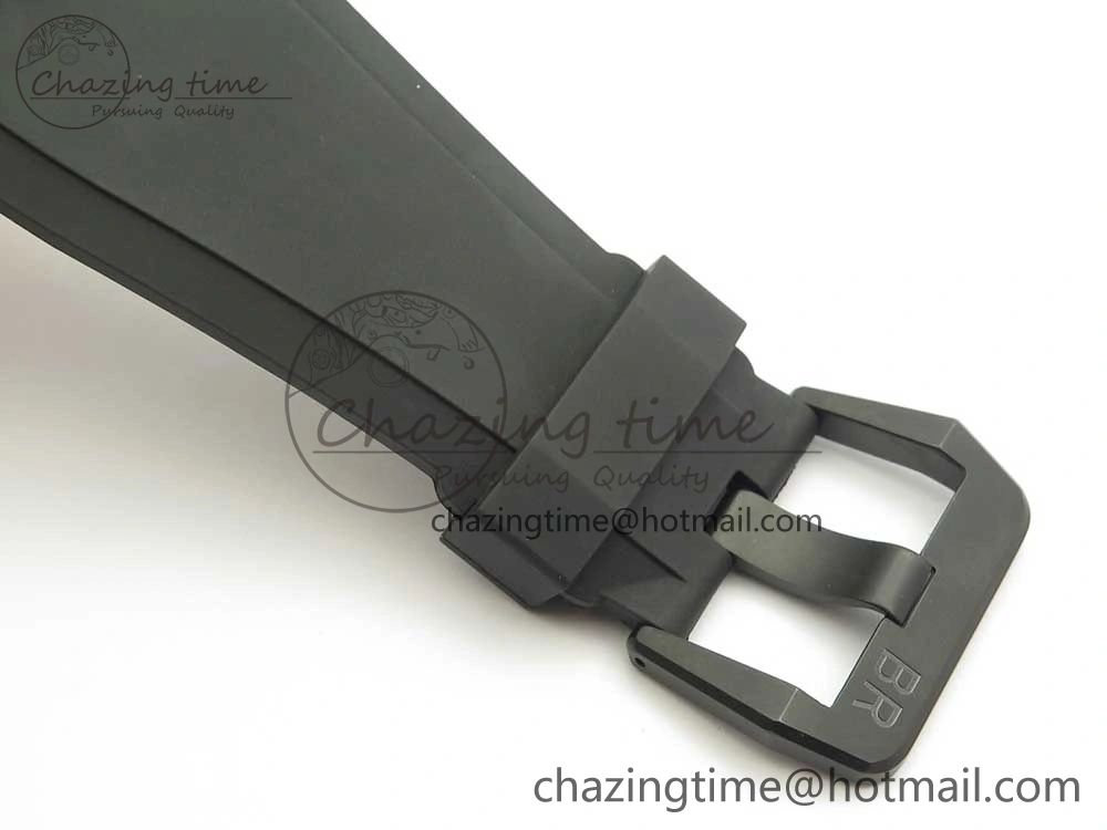 BR 03-94 Chrono PVD Black Dial White Markers on Black Rubber Strap A7750 (Free Nylon Strap) Chic 4870