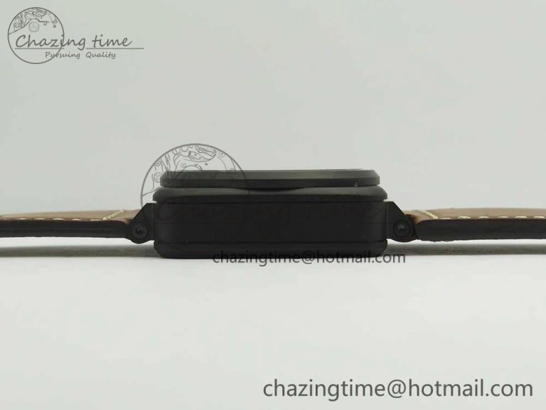 BR 03-94 Chrono PVD Black Dial Yellow Markers on Brown Leather Strap A7750 (Free Nylon Strap) Lightweight 4869