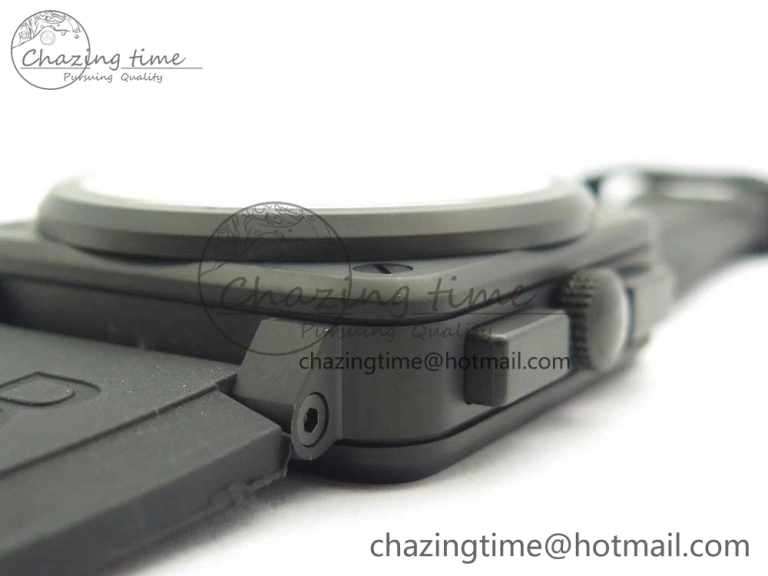 StreetReady BR 03-94 Chrono PVD Brown Dial Black Markers on Black Rubber Strap A7750 (Free Nylon Strap) 4867