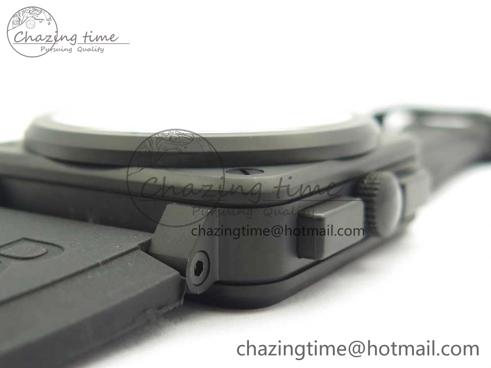 StreetReady BR 03-94 Chrono PVD Brown Dial Black Markers on Black Rubber Strap A7750 (Free Nylon Strap) 4867