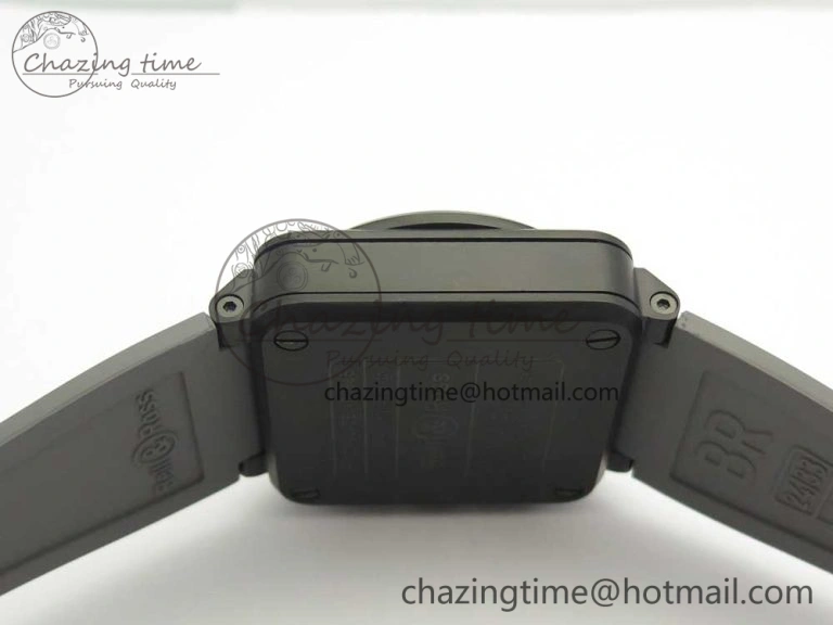 BR 03-94 Chrono PVD Gray Dial Black Markers on Gray Rubber Strap A7750 (Free Nylon Strap) Functional 4871