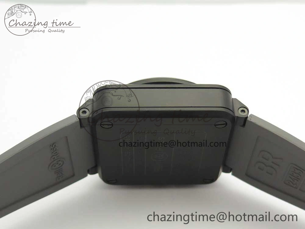 BR 03-94 Chrono PVD Gray Dial Black Markers on Gray Rubber Strap A7750 (Free Nylon Strap) Functional 4871