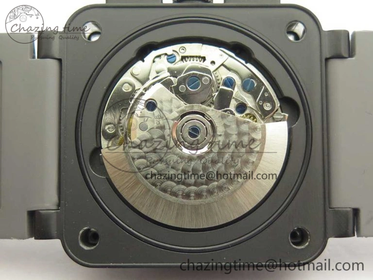 BR 03-94 Chrono PVD Gray Dial Black Markers on Gray Rubber Strap A7750 (Free Nylon Strap) Functional 4871