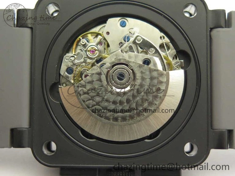 BR 03-94 Chrono PVD Gray Dial Black Markers on Gray Rubber Strap A7750 (Free Nylon Strap) Functional 4871