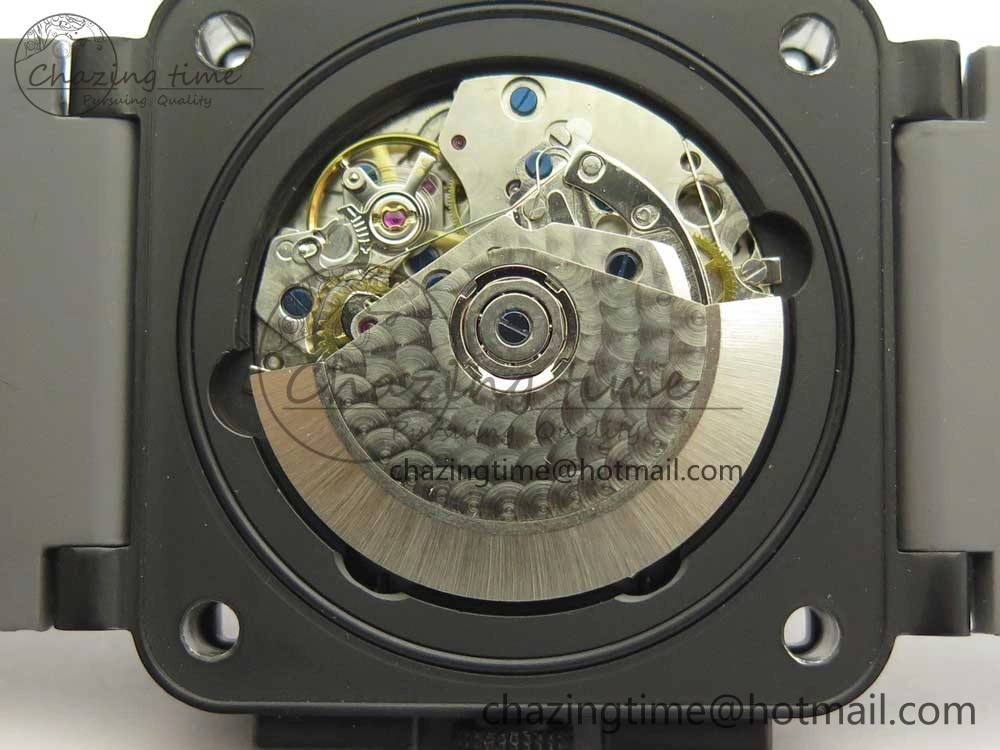 BR 03-94 Chrono PVD Gray Dial Black Markers on Gray Rubber Strap A7750 (Free Nylon Strap) Functional 4871