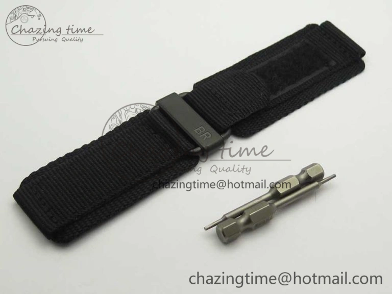 BR 03-94 Chrono PVD Gray Dial Black Markers on Gray Rubber Strap A7750 (Free Nylon Strap) Functional 4871