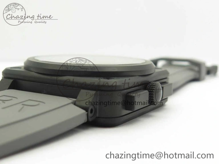 BR 03-94 Chrono PVD Gray Dial Black Markers on Gray Rubber Strap A7750 (Free Nylon Strap) Functional 4871