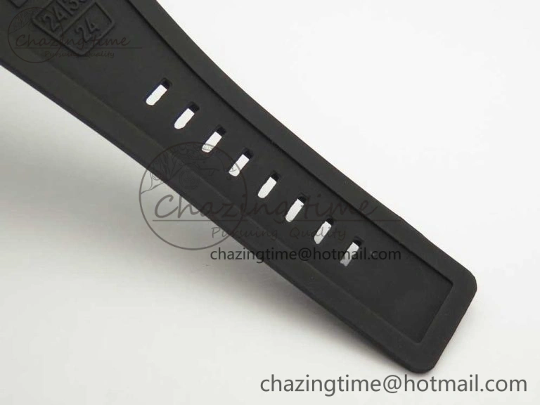 Elegant BR 03-94 Chrono SS Black Dial White Markers on Black Rubber Strap A7750 (Free Nylon Strap) 4872
