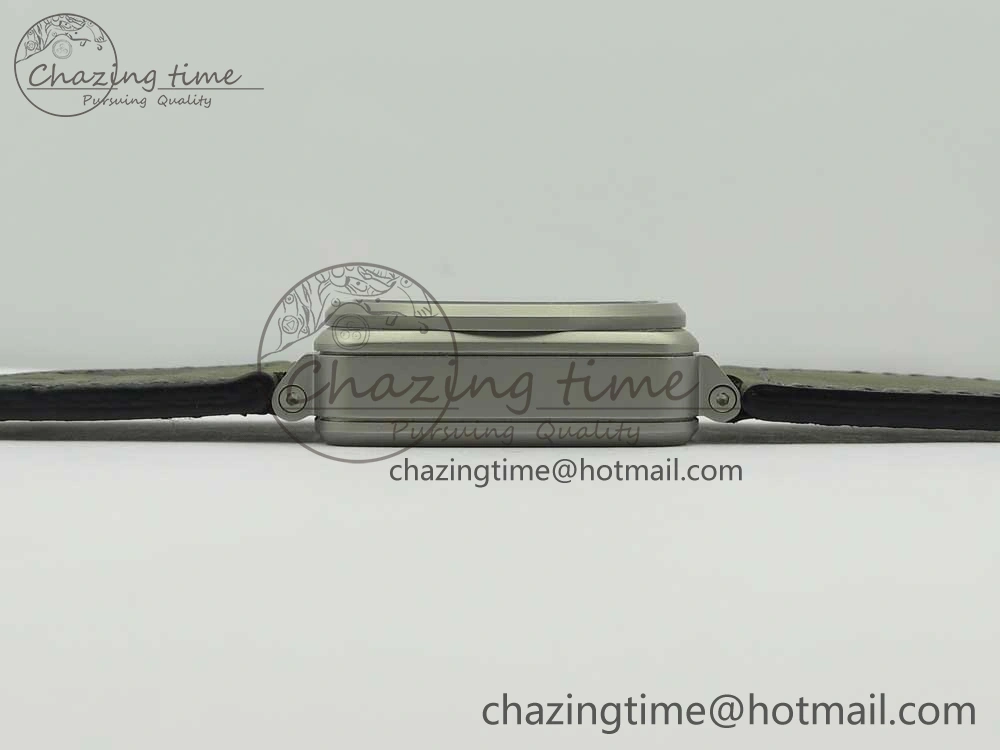 BR 03-94 Horolum Chrono Satin-polished Steel Gray Dial on Gray Leather Strap A7750 (Free Nylon Strap) Efficient 5177