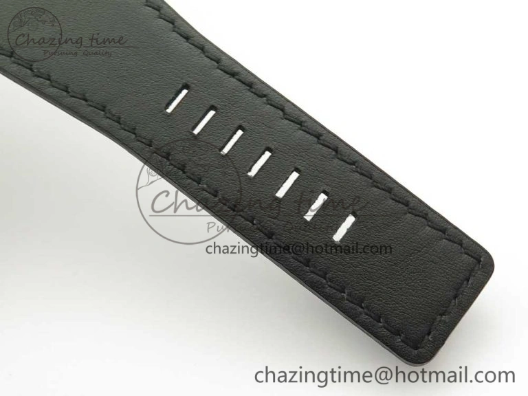 BR 03-94 Horolum Chrono Satin-polished Steel Gray Dial on Gray Leather Strap A7750 (Free Nylon Strap) Efficient 5177