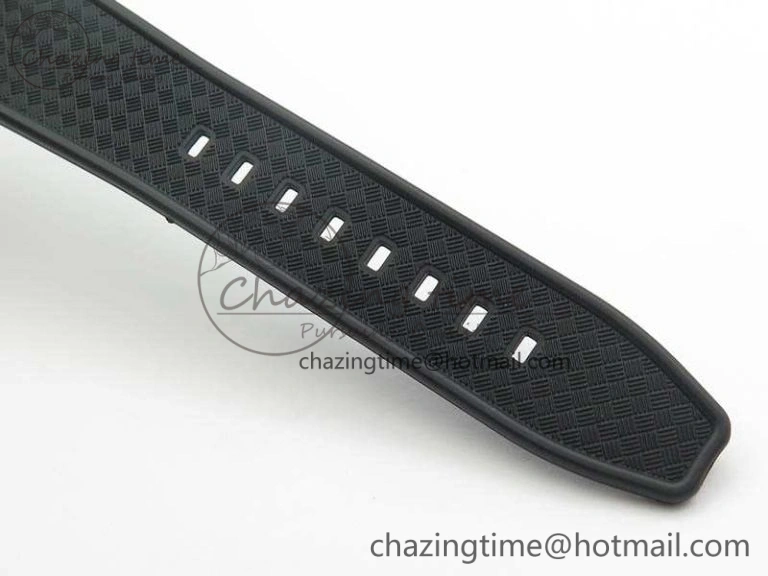 BR 123 GMT 24H SS Blue Dial On Black Rubber Strap A Upgraded 5206