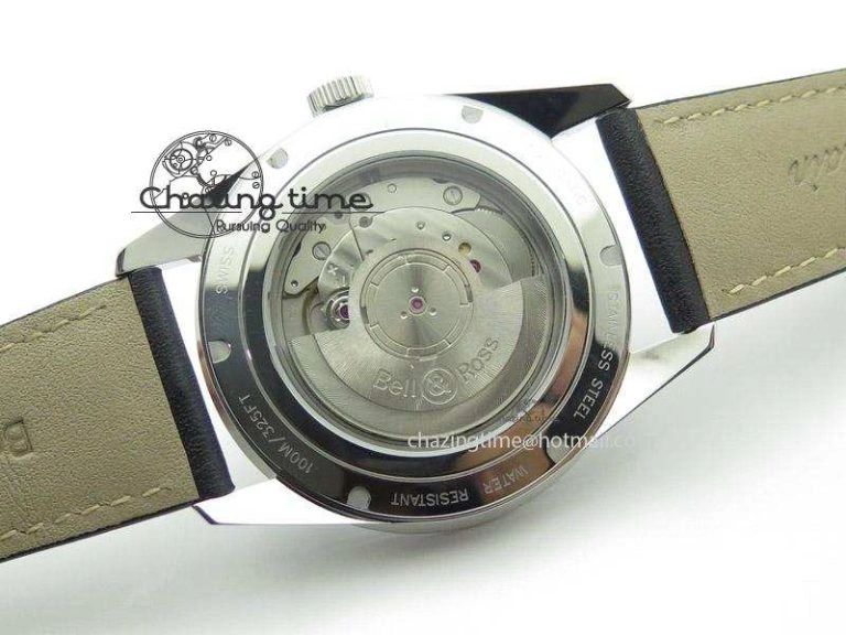 BR 123 Sport Heritage Best Edition On Black Leather Strap Miyota Flexible 5250