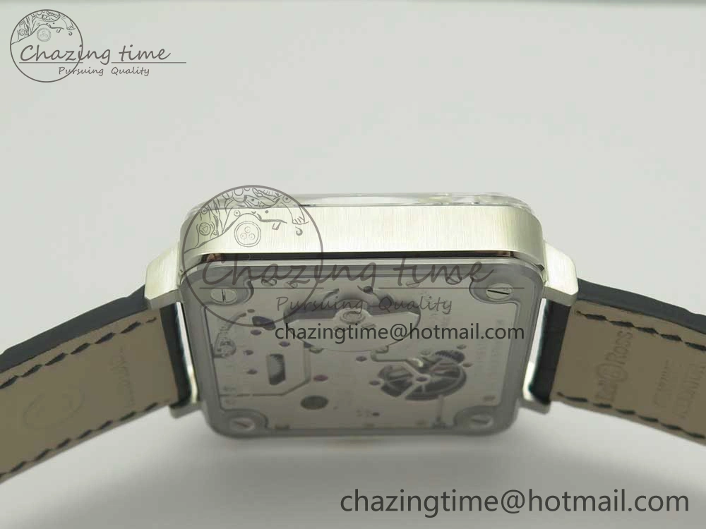 SmoothTexture BR-X2 Sapphire Tourbillon BBR Best Edition Steel Dial on Gray Leather Strap 5184