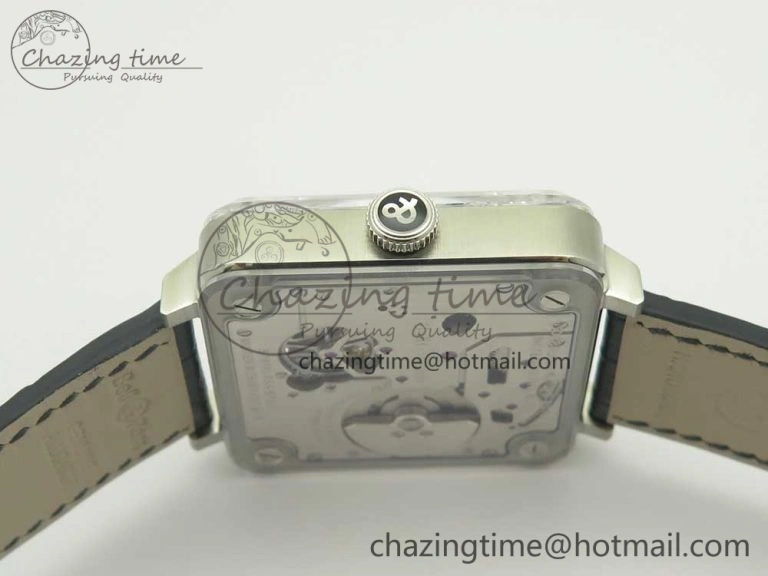 SmoothTexture BR-X2 Sapphire Tourbillon BBR Best Edition Steel Dial on Gray Leather Strap 5184