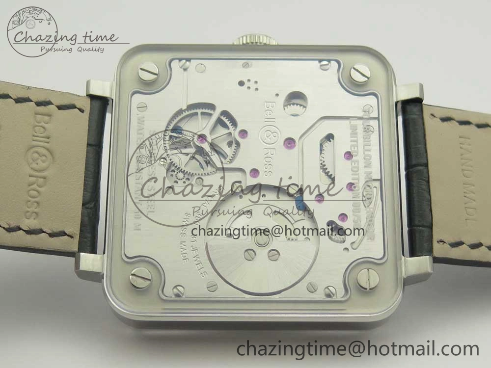 SmoothTexture BR-X2 Sapphire Tourbillon BBR Best Edition Steel Dial on Gray Leather Strap 5184