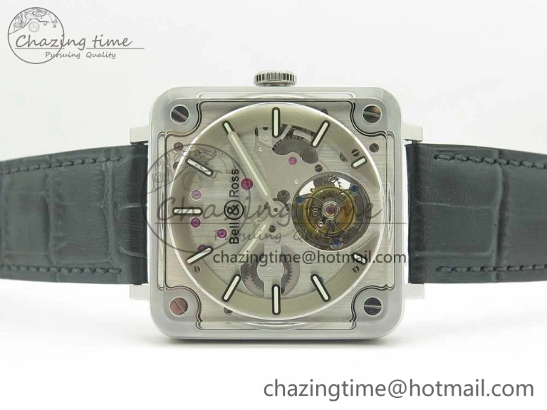 SmoothTexture BR-X2 Sapphire Tourbillon BBR Best Edition Steel Dial on Gray Leather Strap 5184