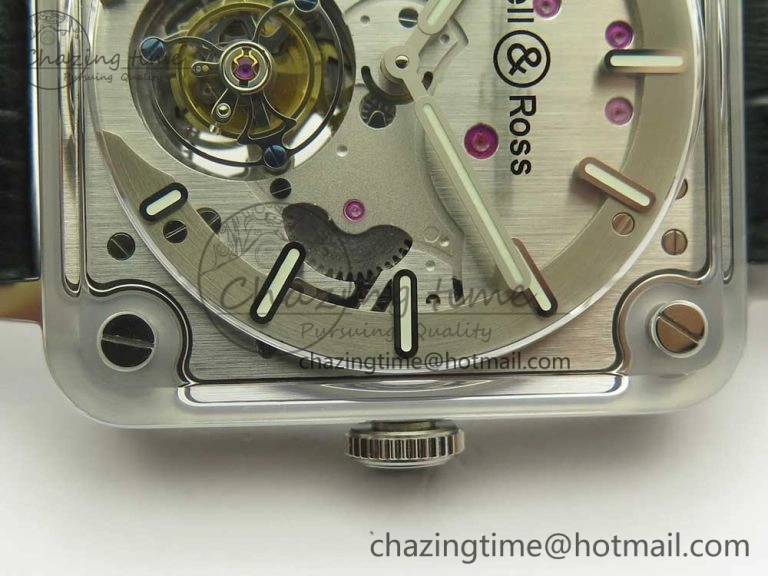 SmoothTexture BR-X2 Sapphire Tourbillon BBR Best Edition Steel Dial on Gray Leather Strap 5184