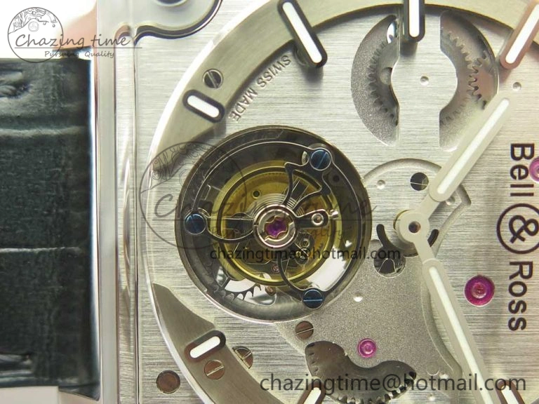 SmoothTexture BR-X2 Sapphire Tourbillon BBR Best Edition Steel Dial on Gray Leather Strap 5184