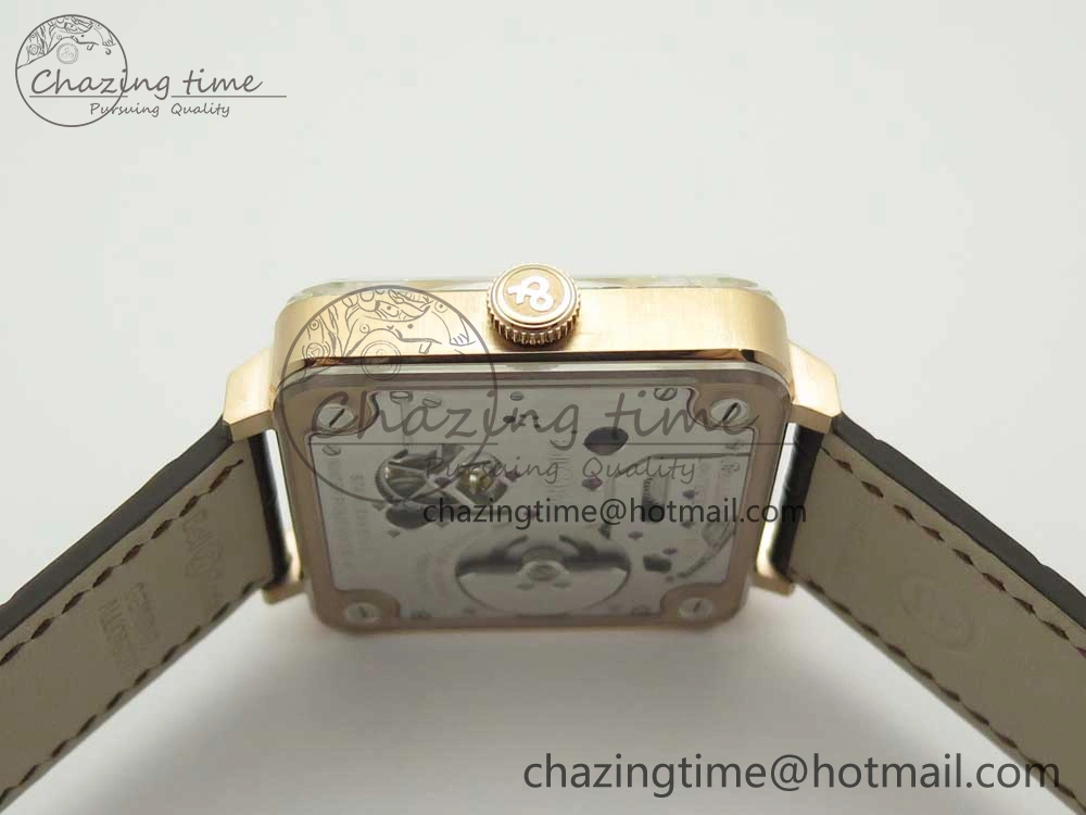 BR-X2 Sapphire Tourbillon RG BBR Best Edition Steel Dial on Brown Leather Strap V Comfortable 5180