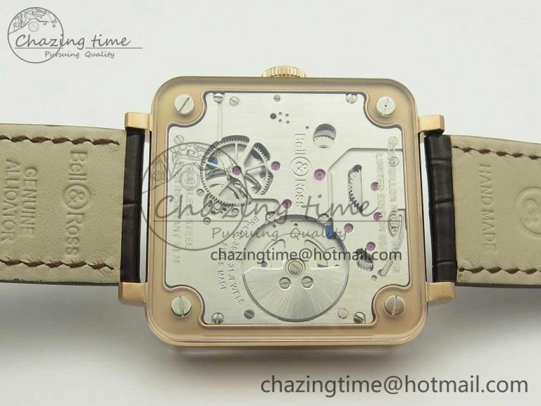 BR-X2 Sapphire Tourbillon RG BBR Best Edition Steel Dial on Brown Leather Strap V Comfortable 5180