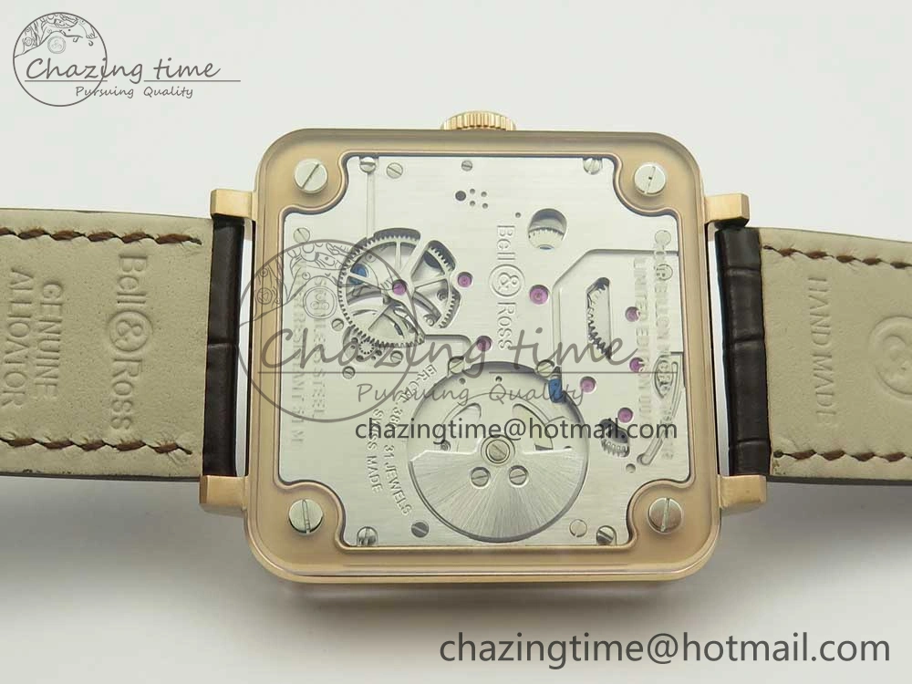 BR-X2 Sapphire Tourbillon RG BBR Best Edition Steel Dial on Brown Leather Strap V Comfortable 5180