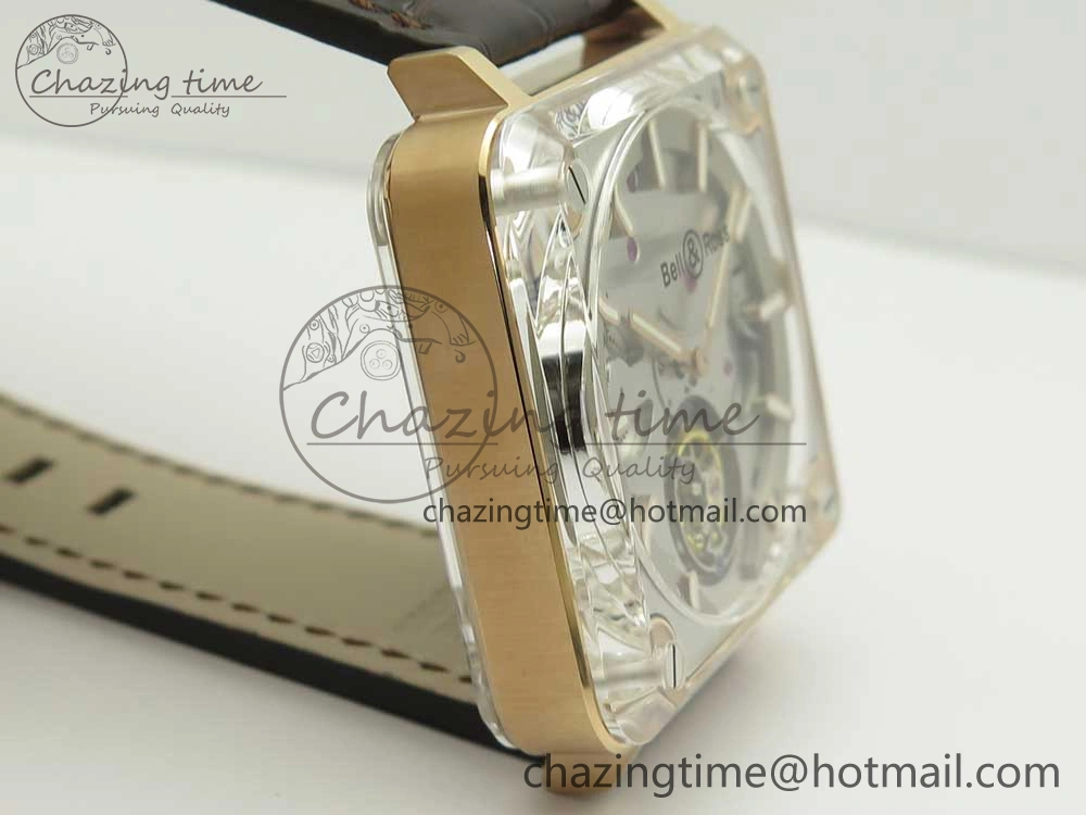 BR-X2 Sapphire Tourbillon RG BBR Best Edition Steel Dial on Brown Leather Strap V Comfortable 5180