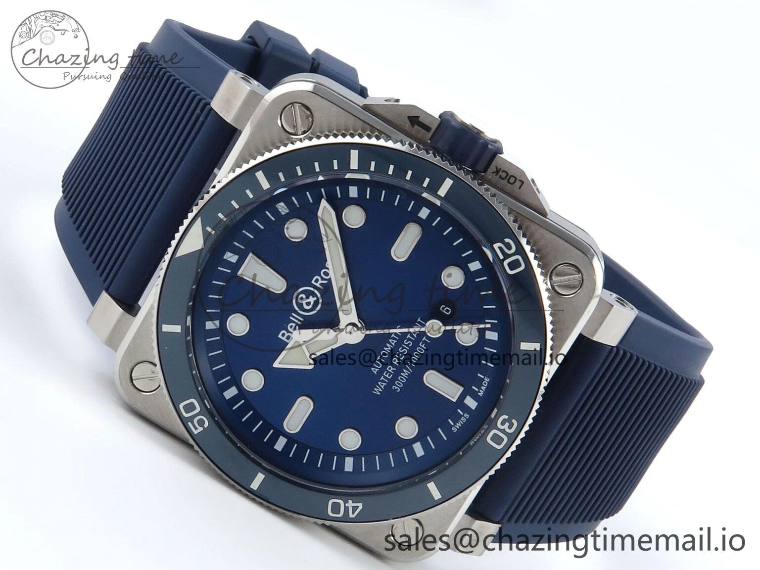FashionForward BR03-92 Diver BRF 1:1 Best Edition Blue Dial on Blue Rubber Strap A 5162
