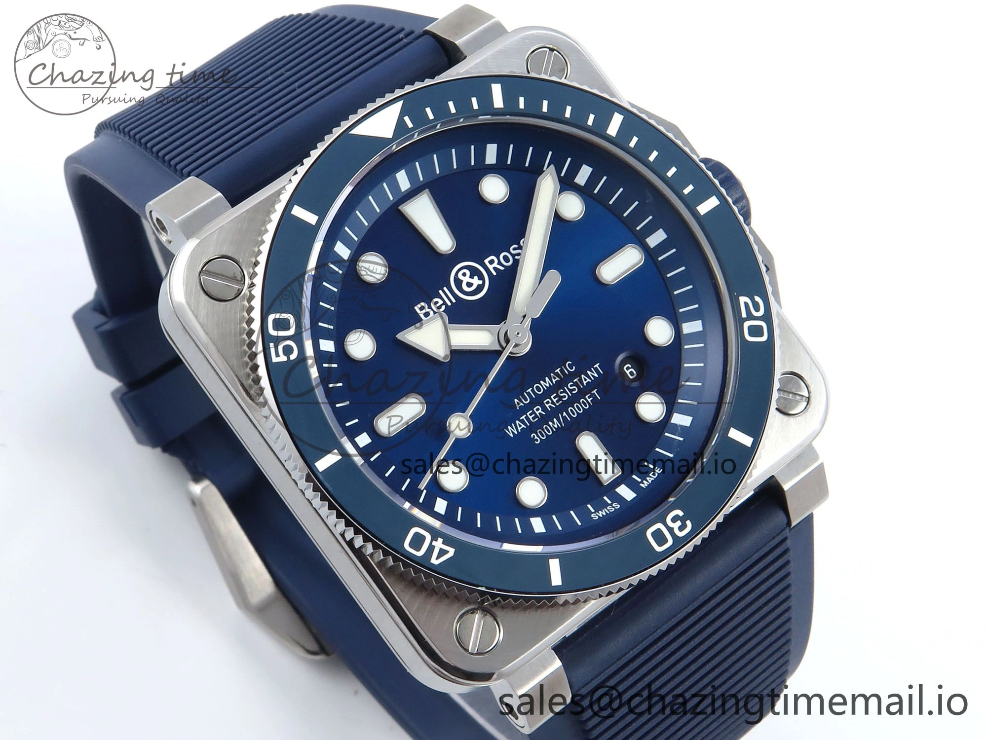 FashionForward BR03-92 Diver BRF 1:1 Best Edition Blue Dial on Blue Rubber Strap A 5162