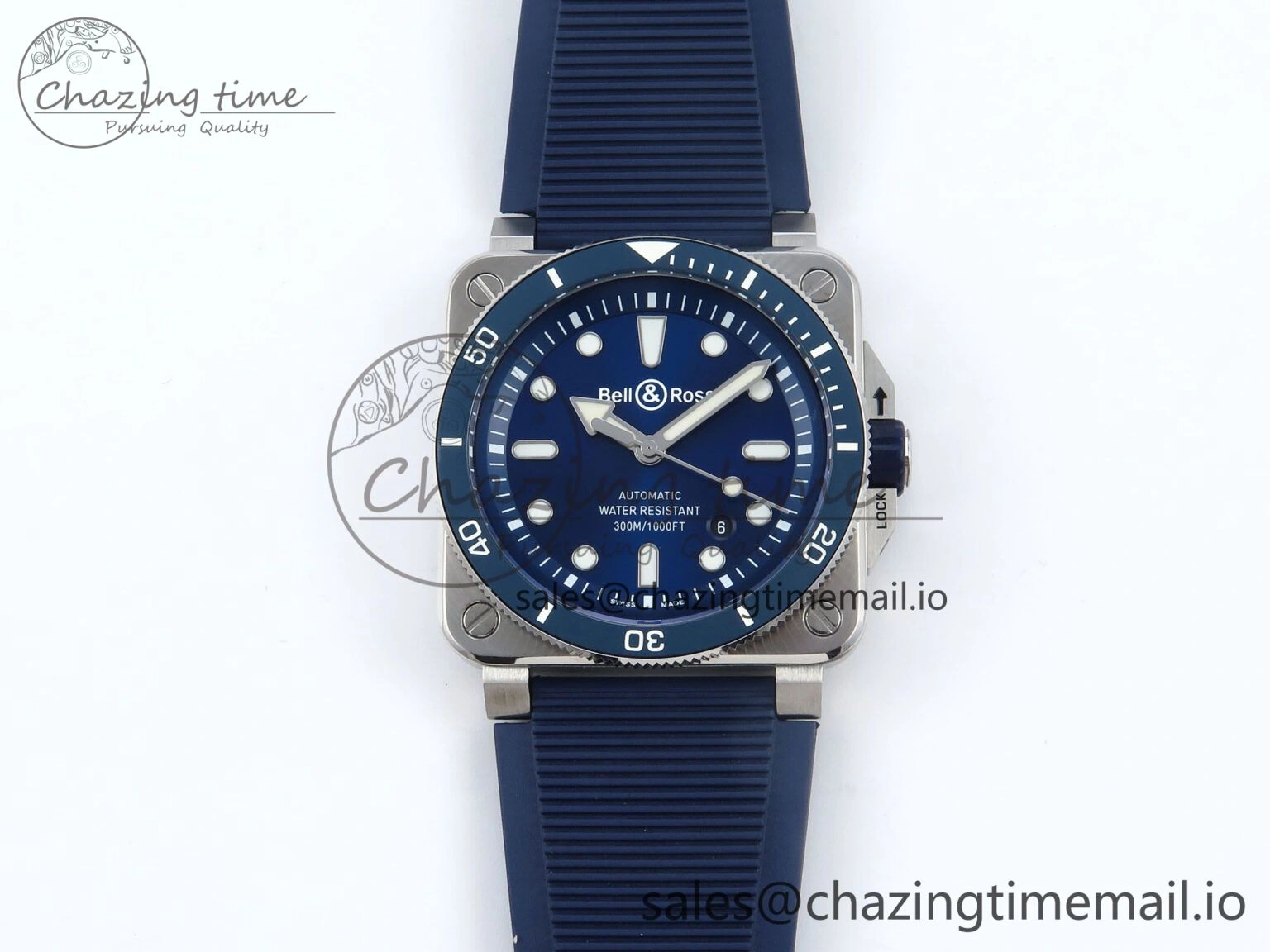 FashionForward BR03-92 Diver BRF 1:1 Best Edition Blue Dial on Blue Rubber Strap A 5162