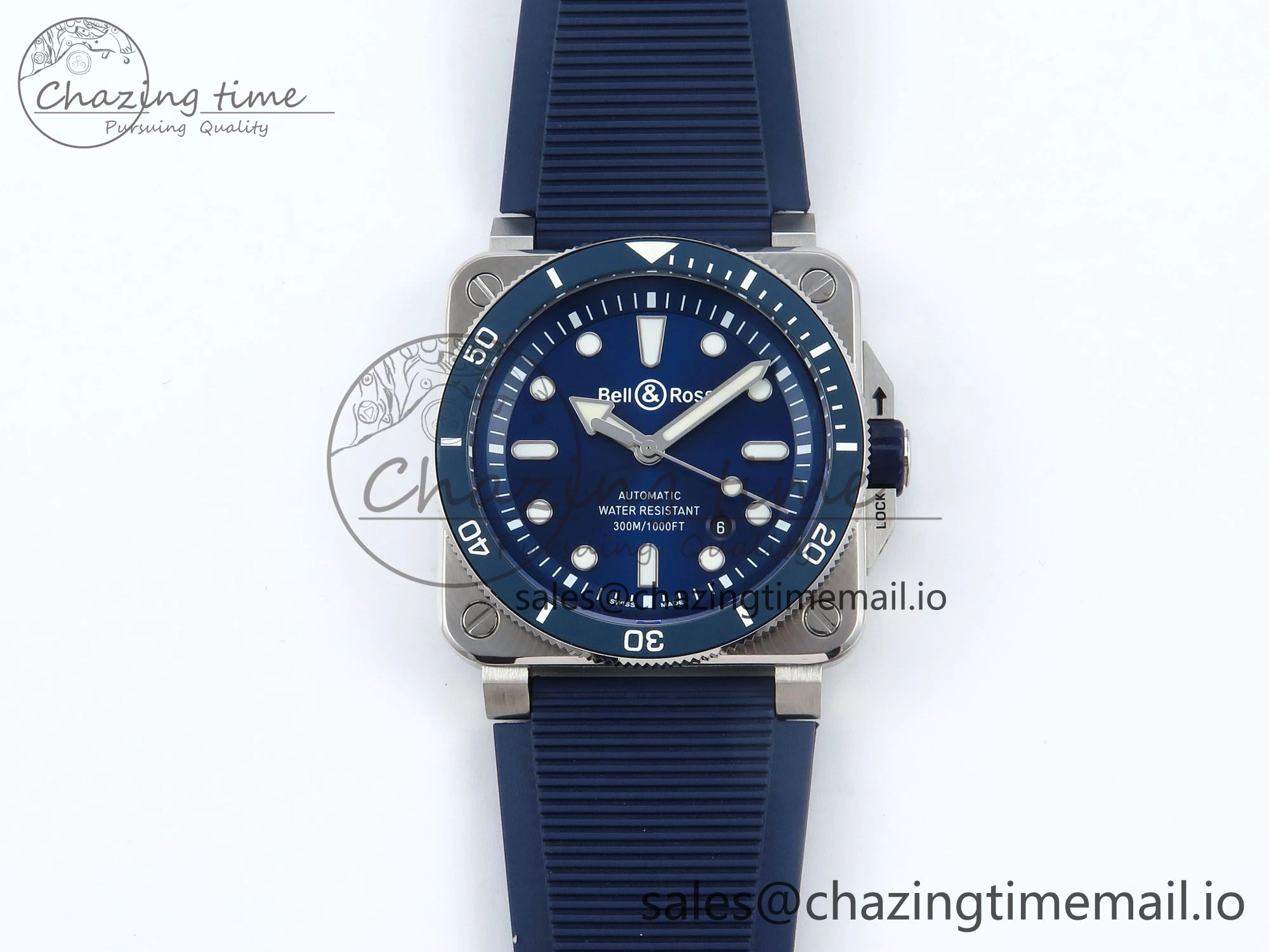FashionForward BR03-92 Diver BRF 1:1 Best Edition Blue Dial on Blue Rubber Strap A 5162