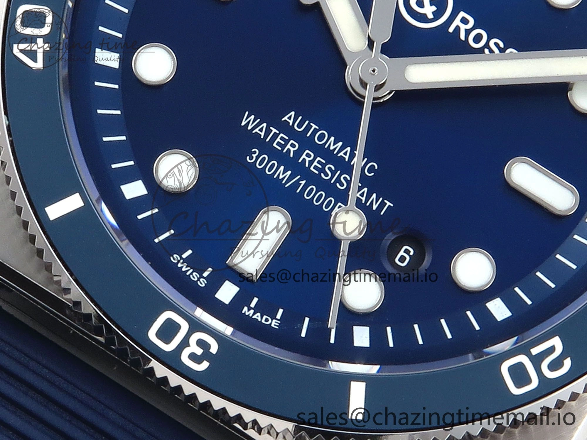 FashionForward BR03-92 Diver BRF 1:1 Best Edition Blue Dial on Blue Rubber Strap A 5162