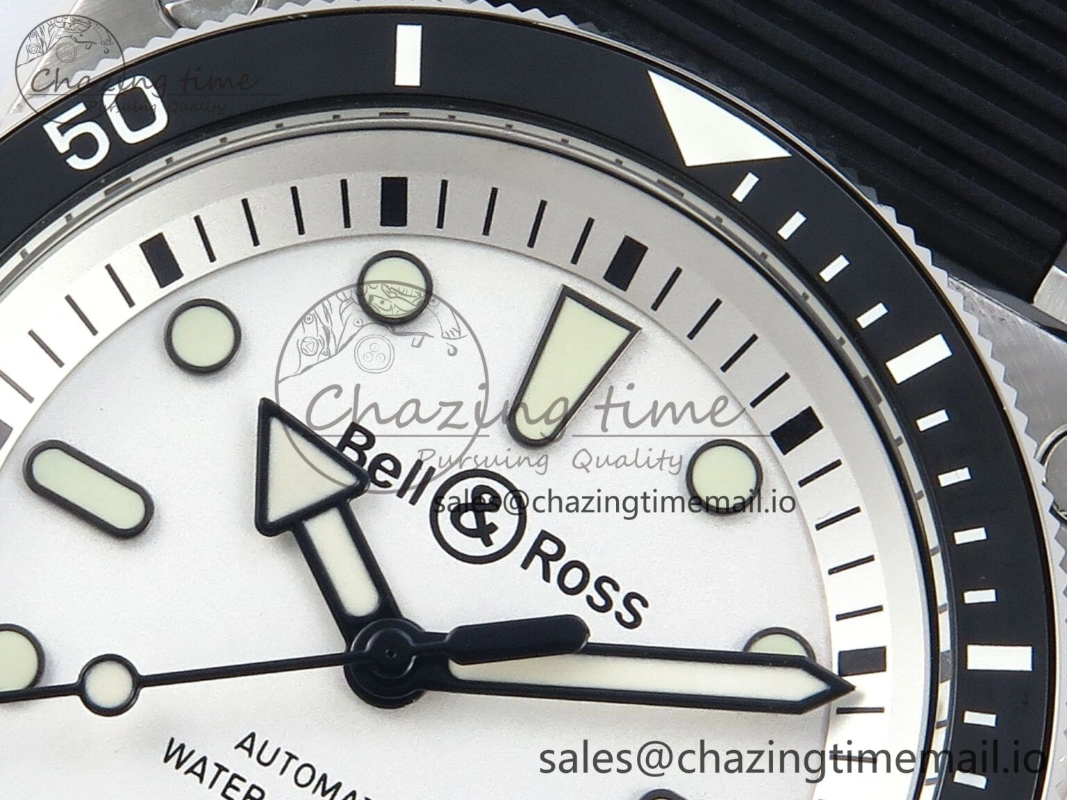 Minimalist BR03-92 Diver BRF 1:1 Best Edition White Dial on Black Rubber Strap A 5164