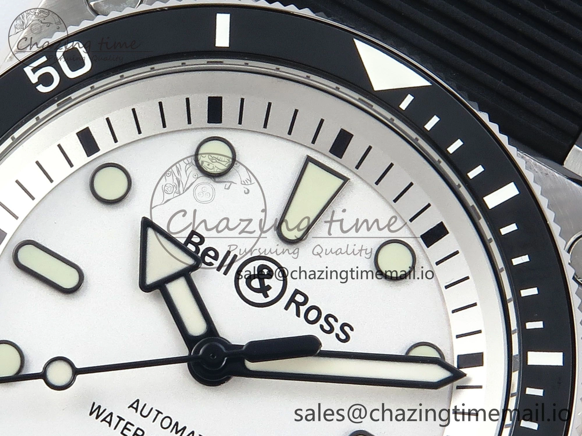 Minimalist BR03-92 Diver BRF 1:1 Best Edition White Dial on Black Rubber Strap A 5164