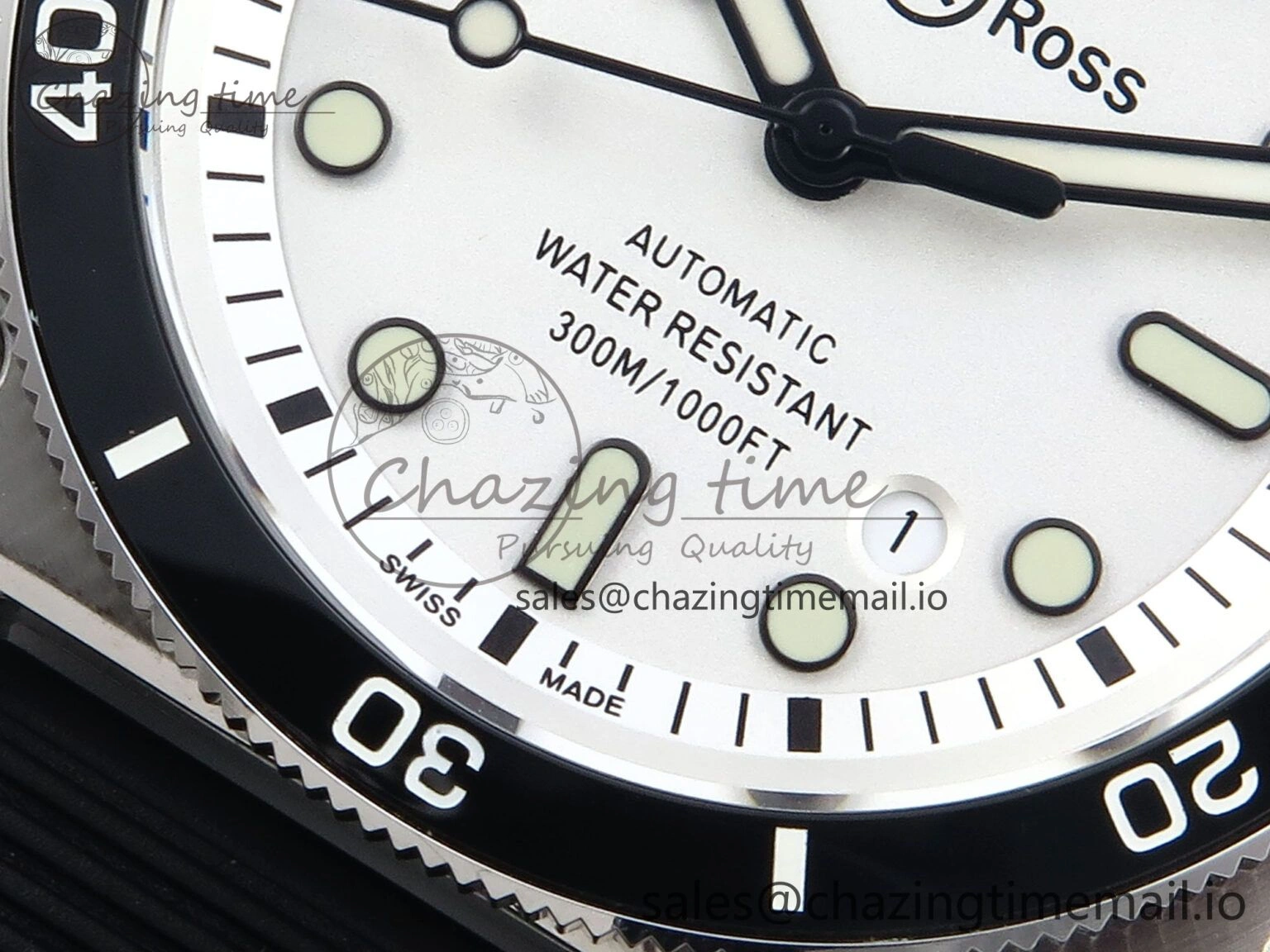 Minimalist BR03-92 Diver BRF 1:1 Best Edition White Dial on Black Rubber Strap A 5164