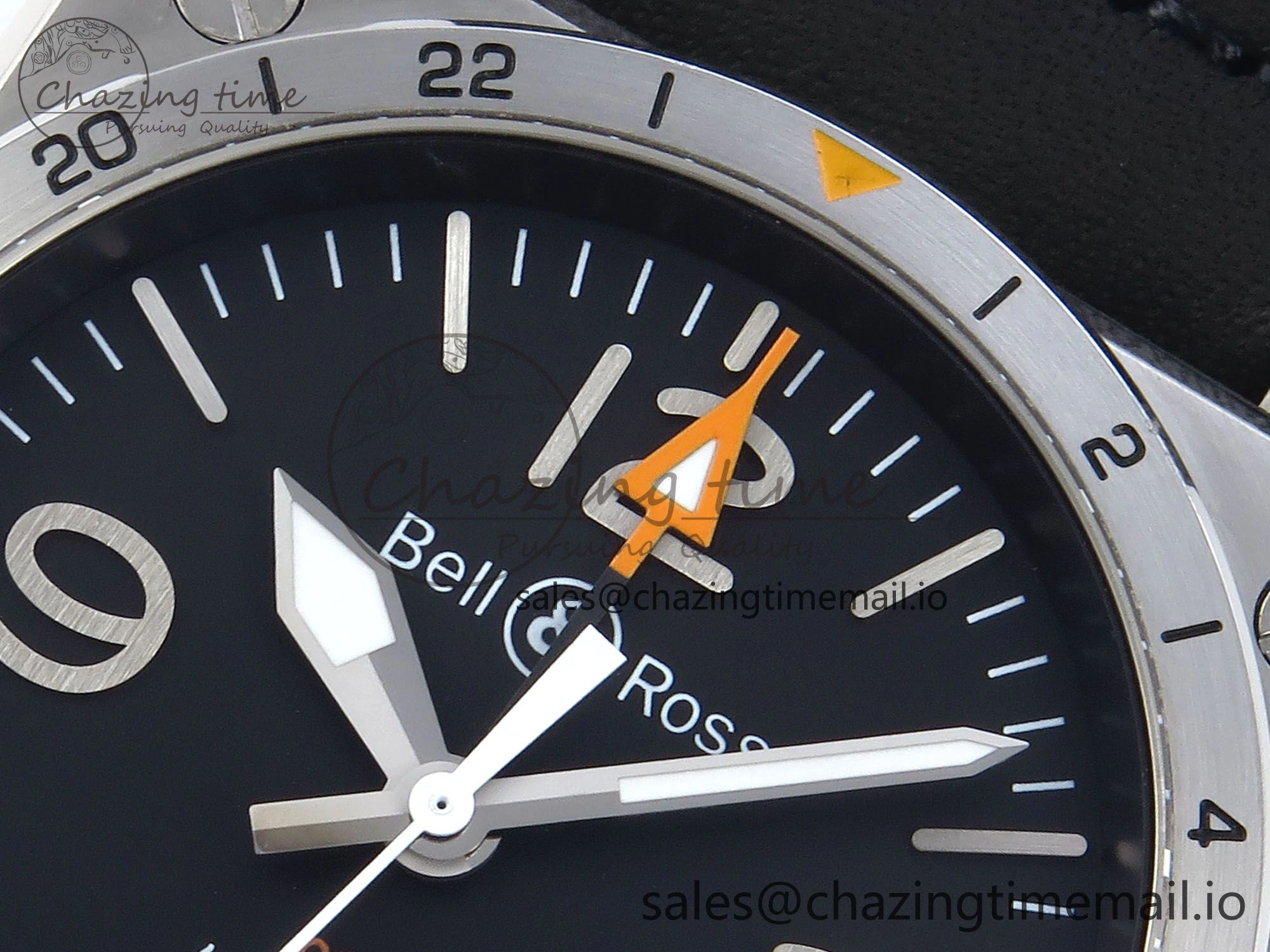 Supportive BR03-93 GMT BRF 1:1 Best Edition Black Dial on Black Leather Strap A 5158