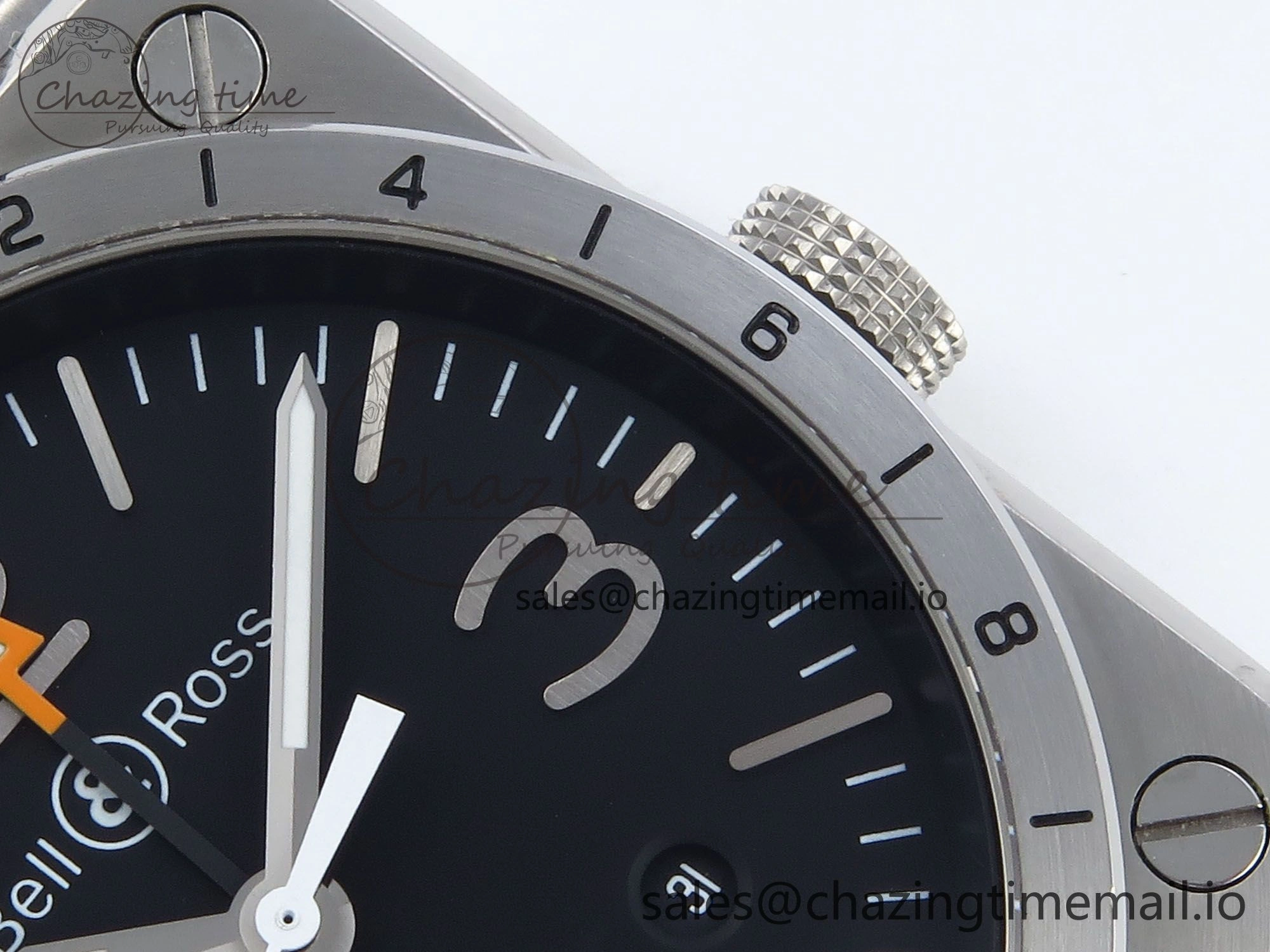 Supportive BR03-93 GMT BRF 1:1 Best Edition Black Dial on Black Leather Strap A 5158