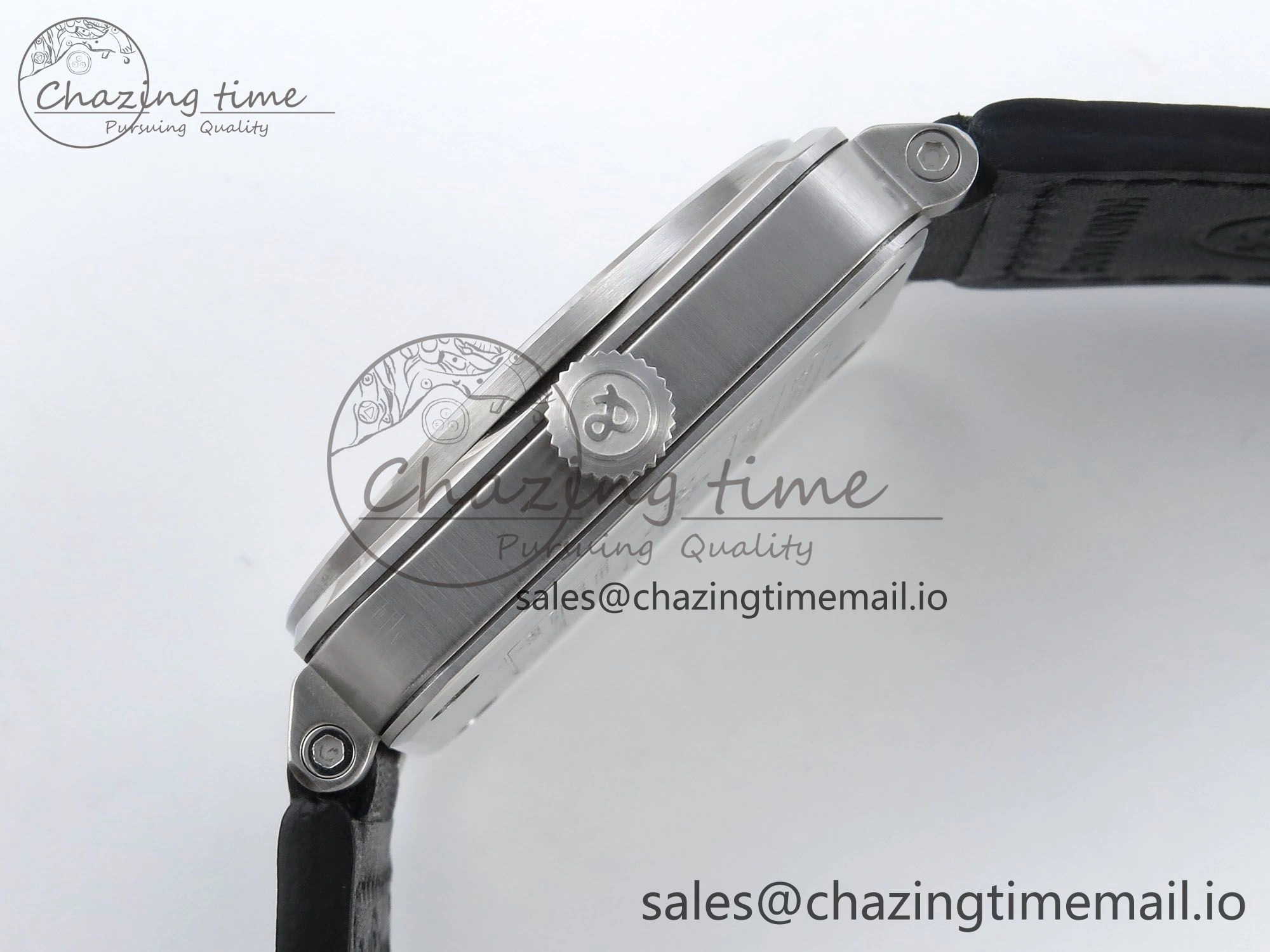 Supportive BR03-93 GMT BRF 1:1 Best Edition Black Dial on Black Leather Strap A 5158