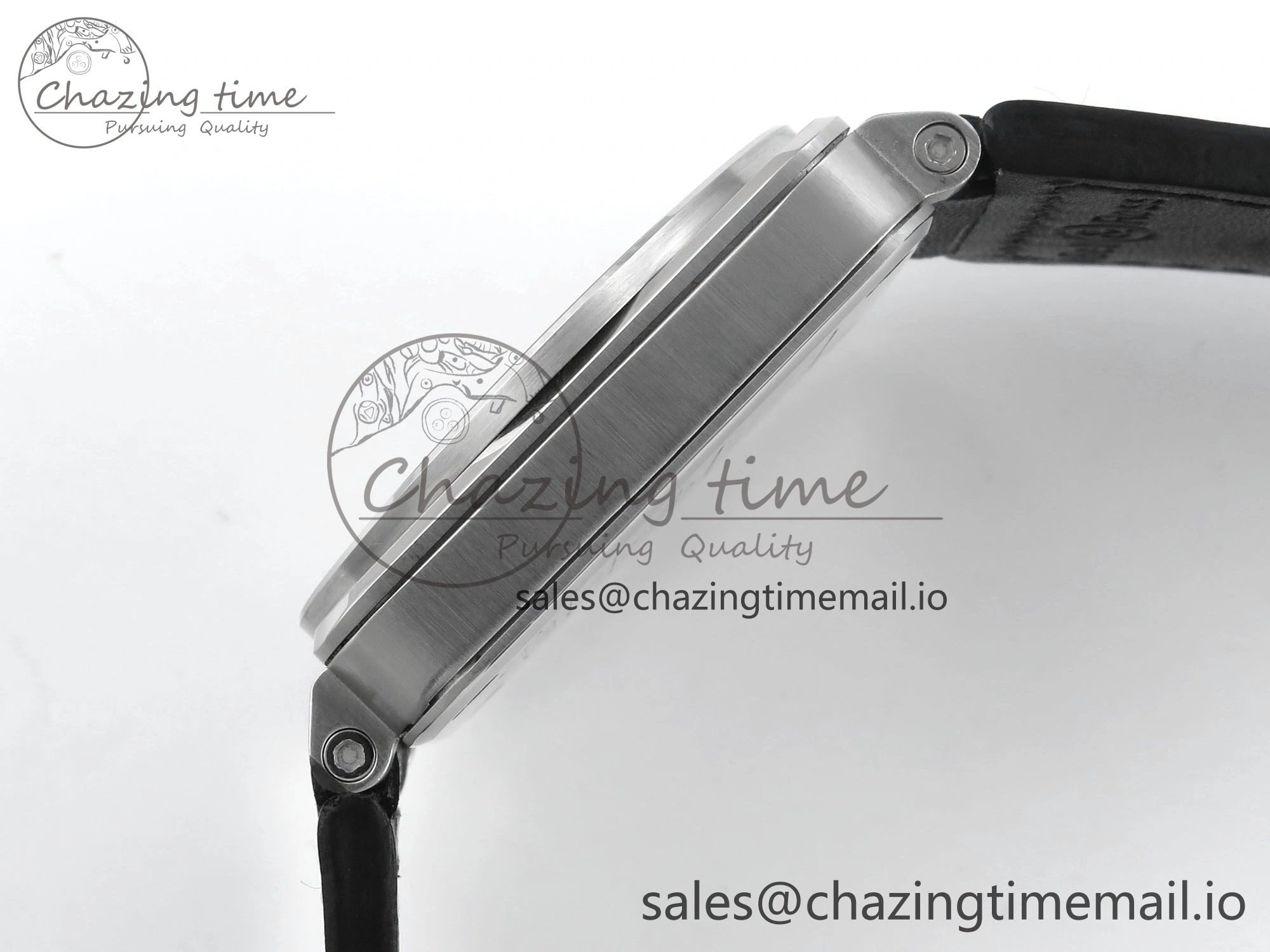 Supportive BR03-93 GMT BRF 1:1 Best Edition Black Dial on Black Leather Strap A 5158