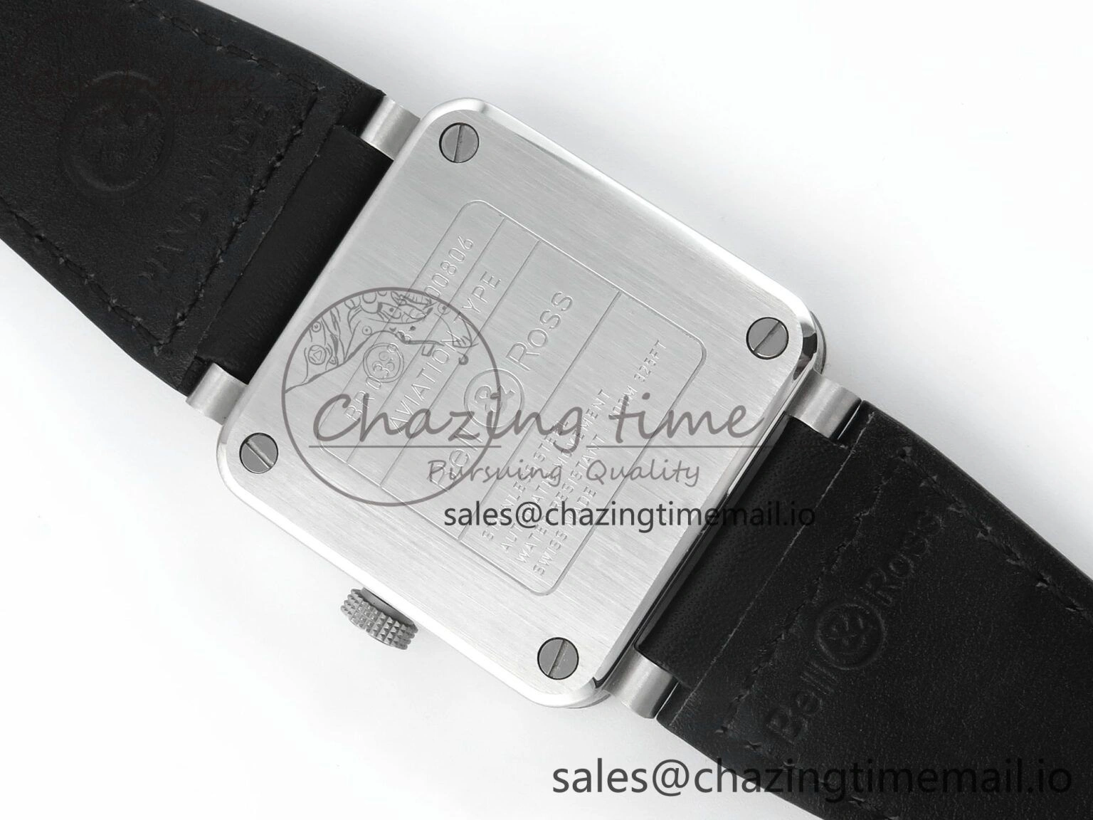 Supportive BR03-93 GMT BRF 1:1 Best Edition Black Dial on Black Leather Strap A 5158