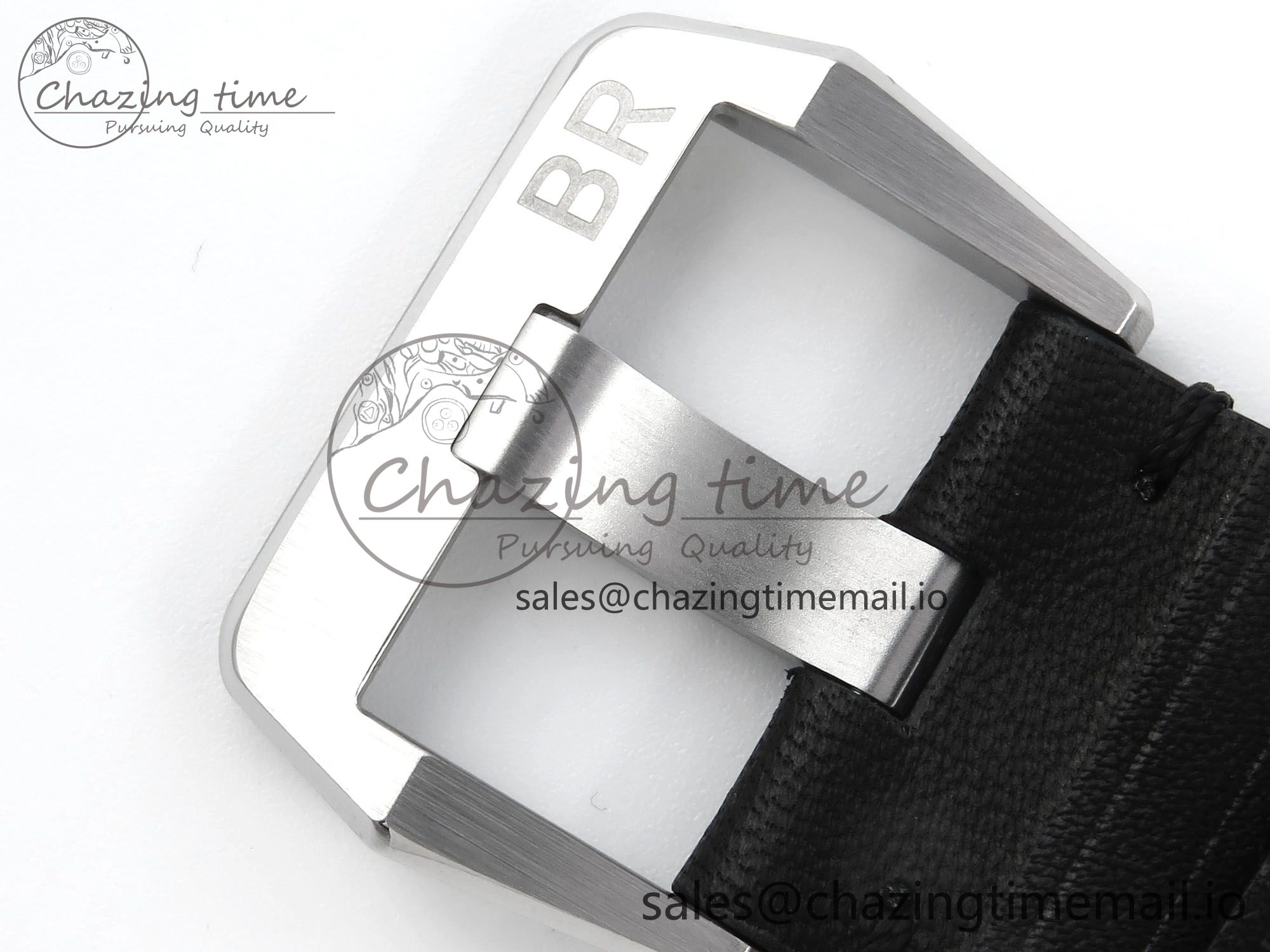 Supportive BR03-93 GMT BRF 1:1 Best Edition Black Dial on Black Leather Strap A 5158