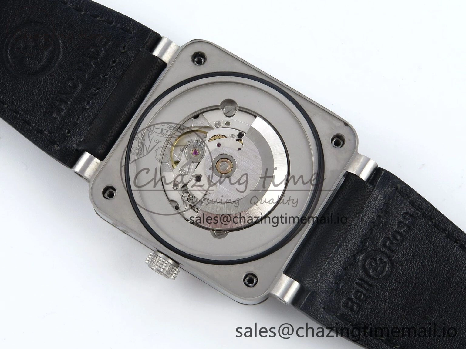 Supportive BR03-93 GMT BRF 1:1 Best Edition Black Dial on Black Leather Strap A 5158