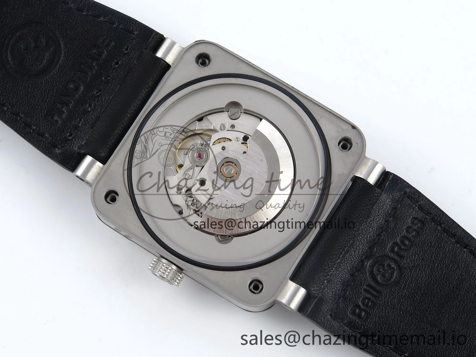 Supportive BR03-93 GMT BRF 1:1 Best Edition Black Dial on Black Leather Strap A 5158