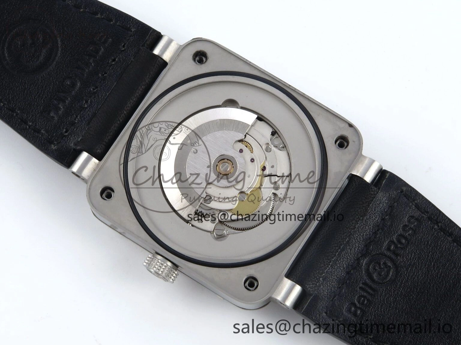 Supportive BR03-93 GMT BRF 1:1 Best Edition Black Dial on Black Leather Strap A 5158