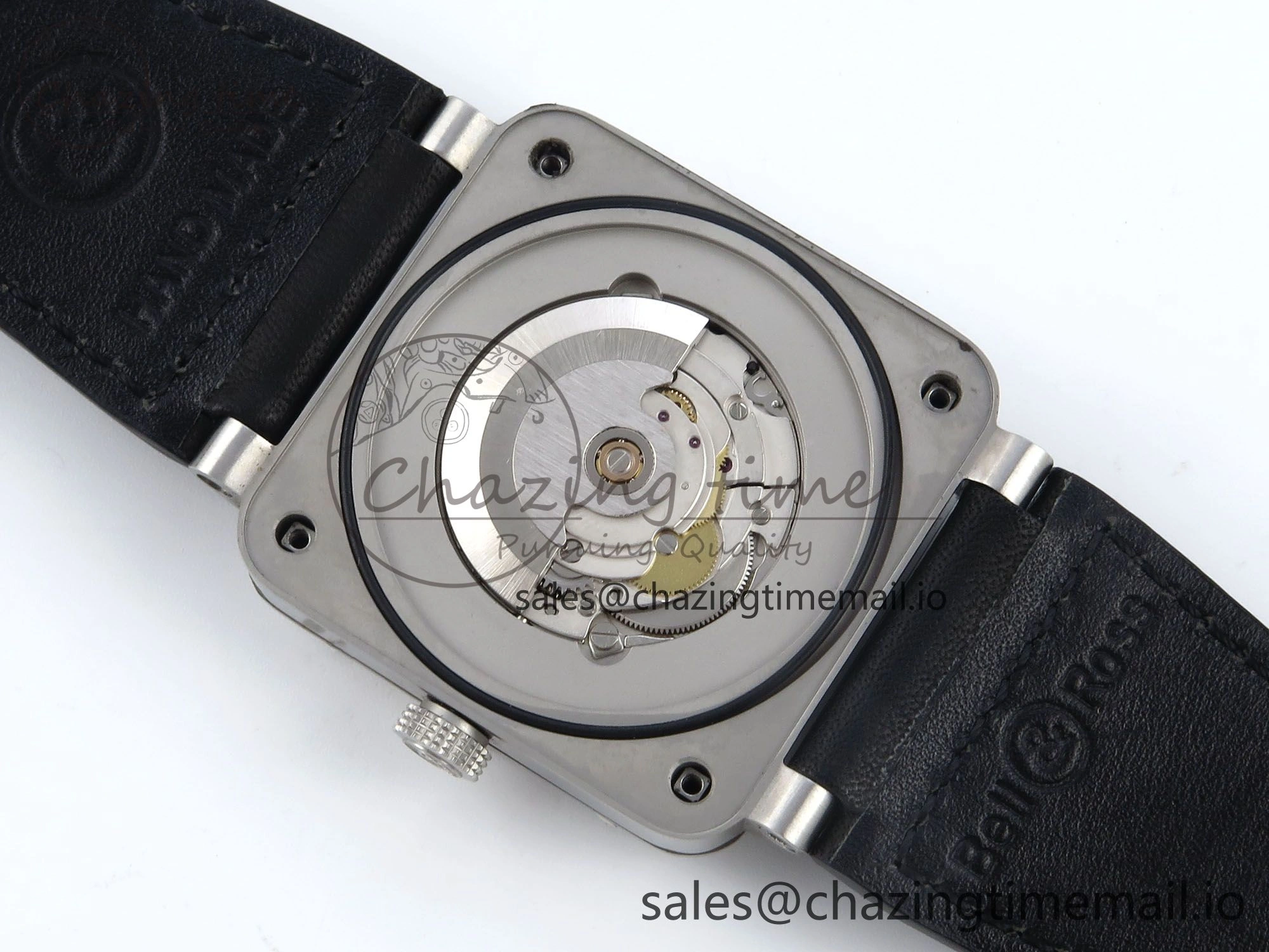 Supportive BR03-93 GMT BRF 1:1 Best Edition Black Dial on Black Leather Strap A 5158