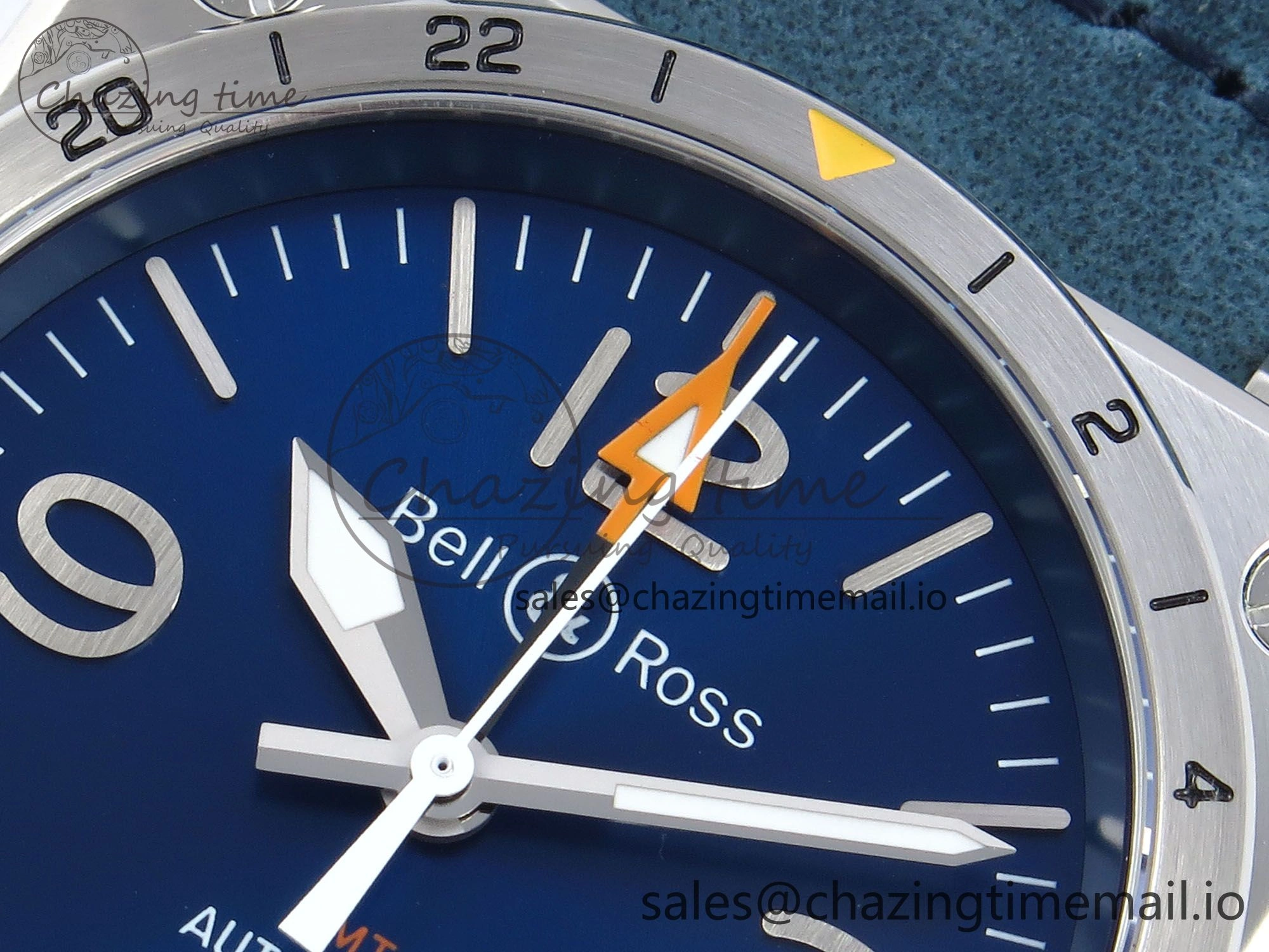BR03-93 GMT BRF 1:1 Best Edition Blue Dial on Blue Leather Strap A Durable 5161