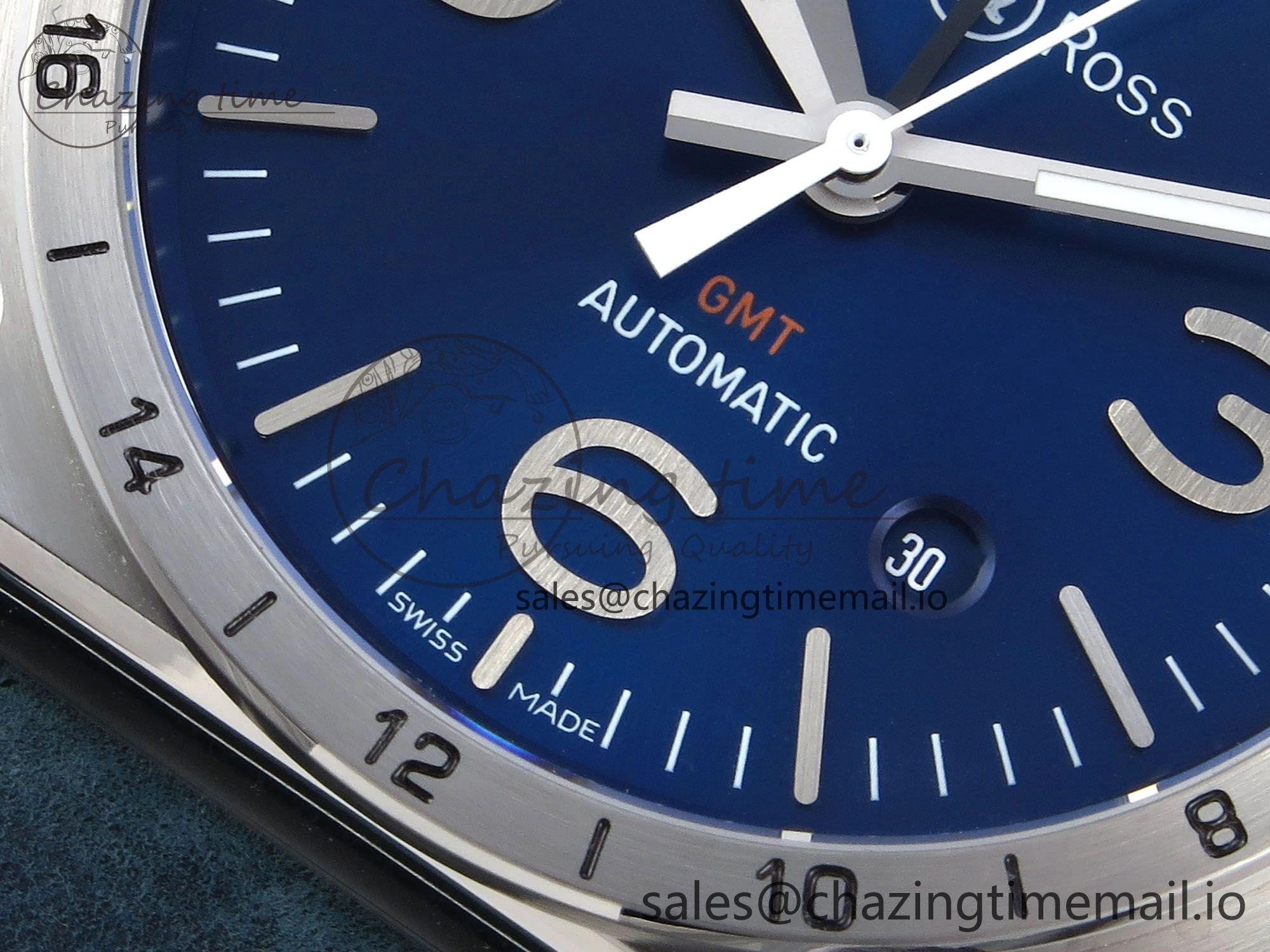BR03-93 GMT BRF 1:1 Best Edition Blue Dial on Blue Leather Strap A Durable 5161