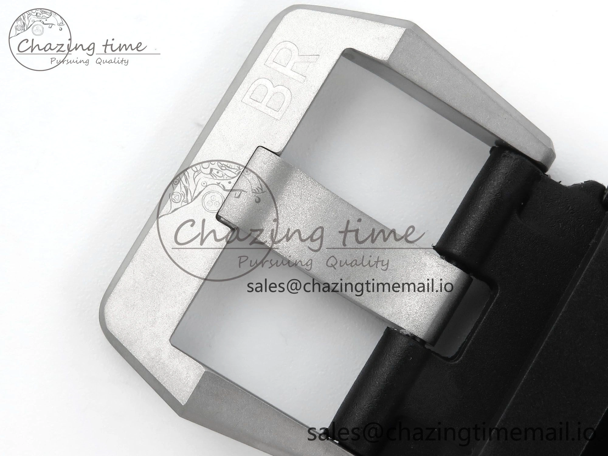 QuickDry BR03-94 Instruments BRF 1:1 Best Edition Black Carbon Dial on Black Hollow Rubber Strap A 5159